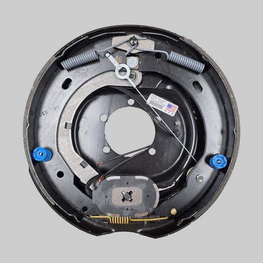 Dexter® 12" x 2" Nev-R-Adjust® Electric Drum Trailer Brake - Left-Hand Side - 5-Bolt Mount - For 7,000 lb axles (3,500 lb Each) - 023-464-00