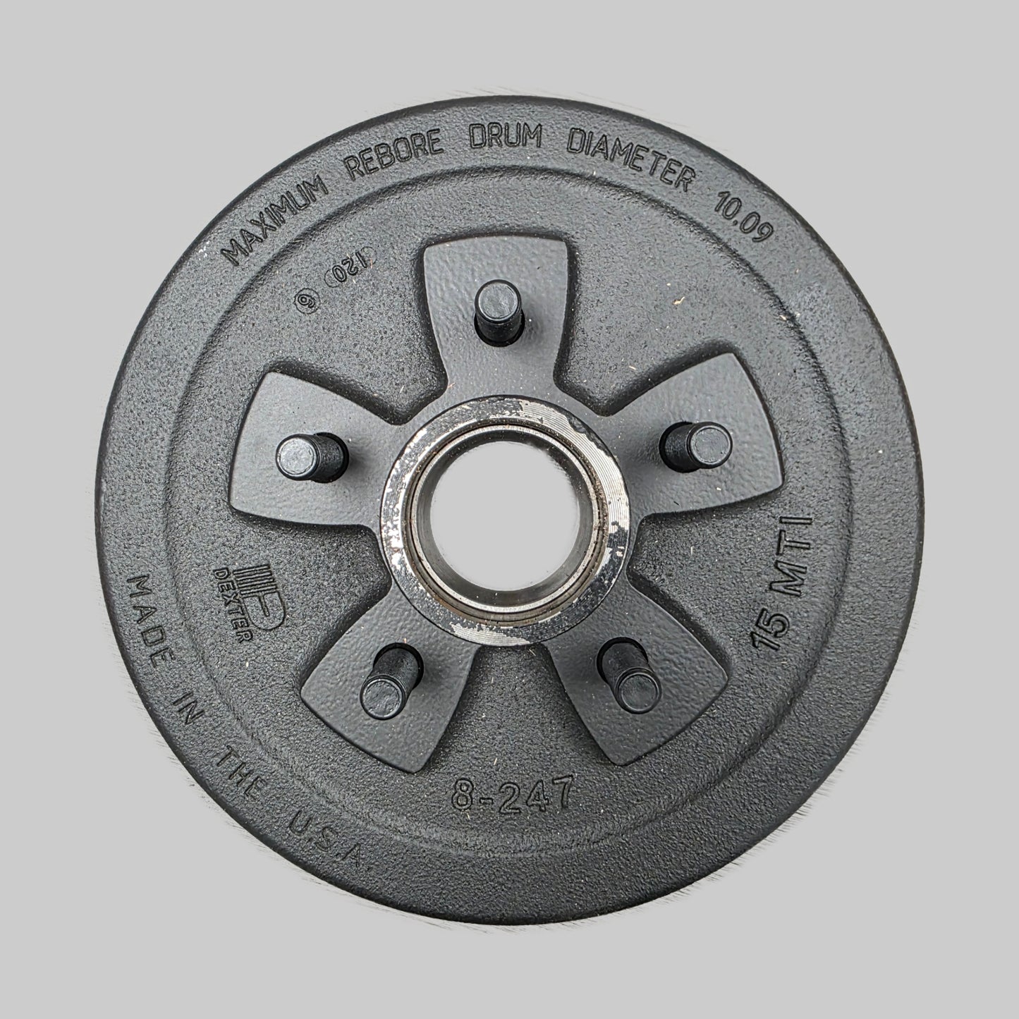 Dexter® 10" x 2 1/4" Trailer Brake Drum - 1/2" Stud - 5 on 4.5" for a 3,500 lbs. Axle - 008-247-05