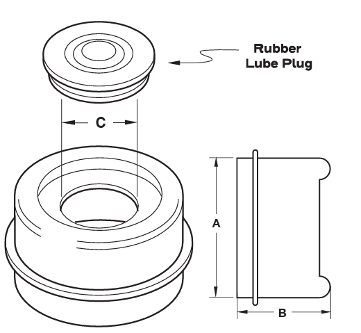 4.4-6k Ez-lube Dust/dust/grease Cap Kit