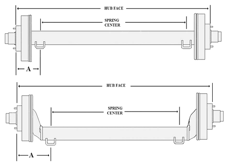 Dexter® 10,000 lb Gen. Duty Axle 72 HF X 47 SC