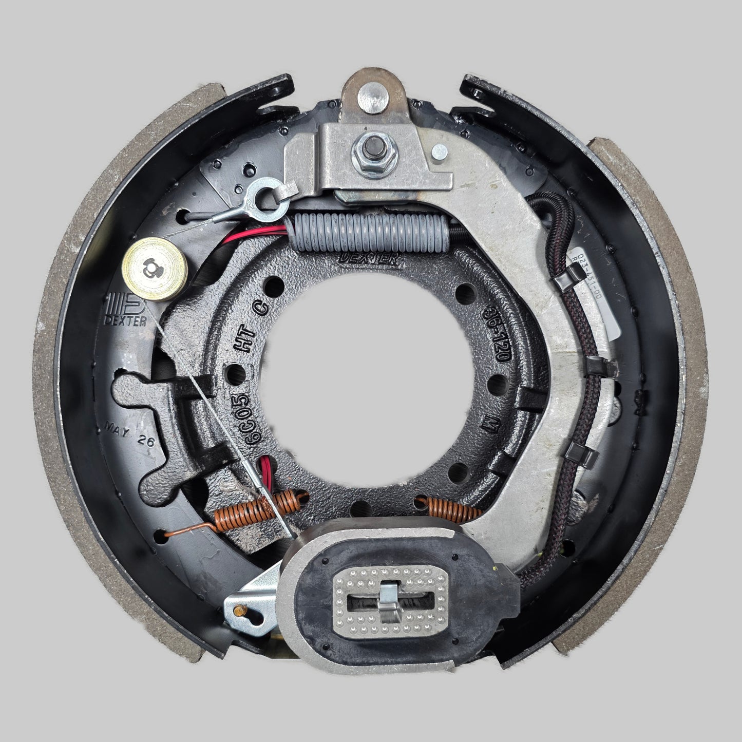 Dexter® 12 1/4" x 3 3/8" Nev-R-Adjust® Electric Drum Trailer Brake - Right-Hand Side - 7-Bolt Mount - For 10,000 lb General Duty Axles (5,000 lb Each) - 023-451-00
