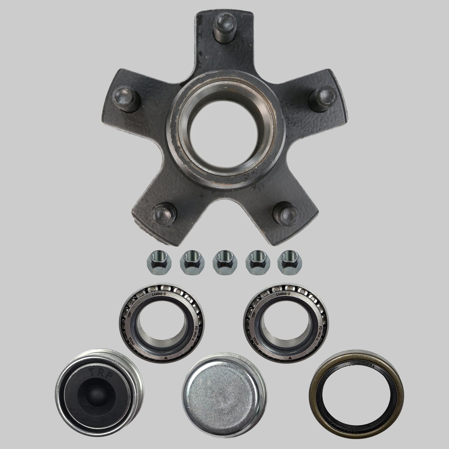 Idler Hub Assembly for 2,000 lb Axles - 5 on 4 1/2 - 1/2" Studs - 1 1/2" Seals