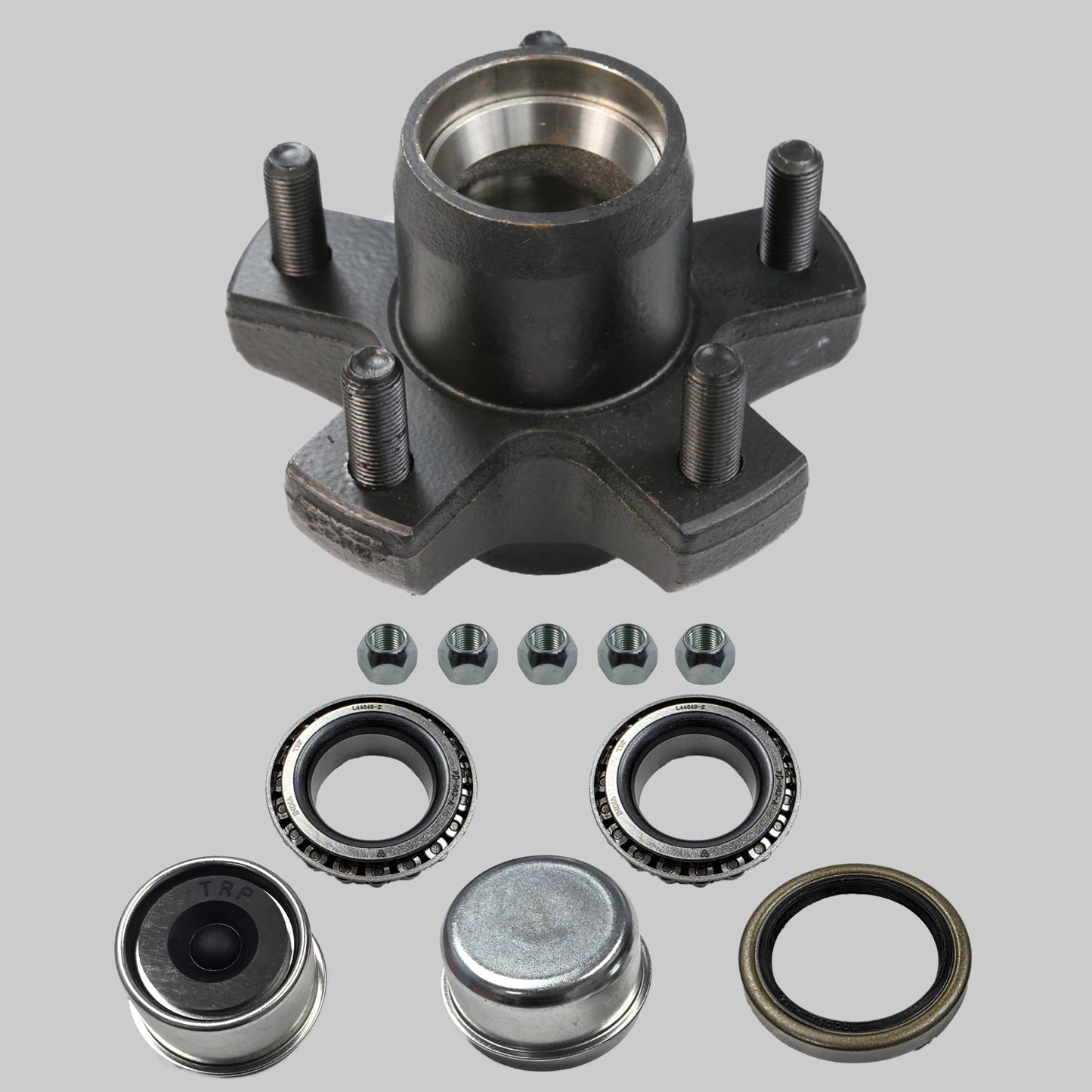 Idler Hub Assembly for 2,000 lb Axles - 5 on 4 1/2 - 1/2" Studs - 1 1/2" Seals