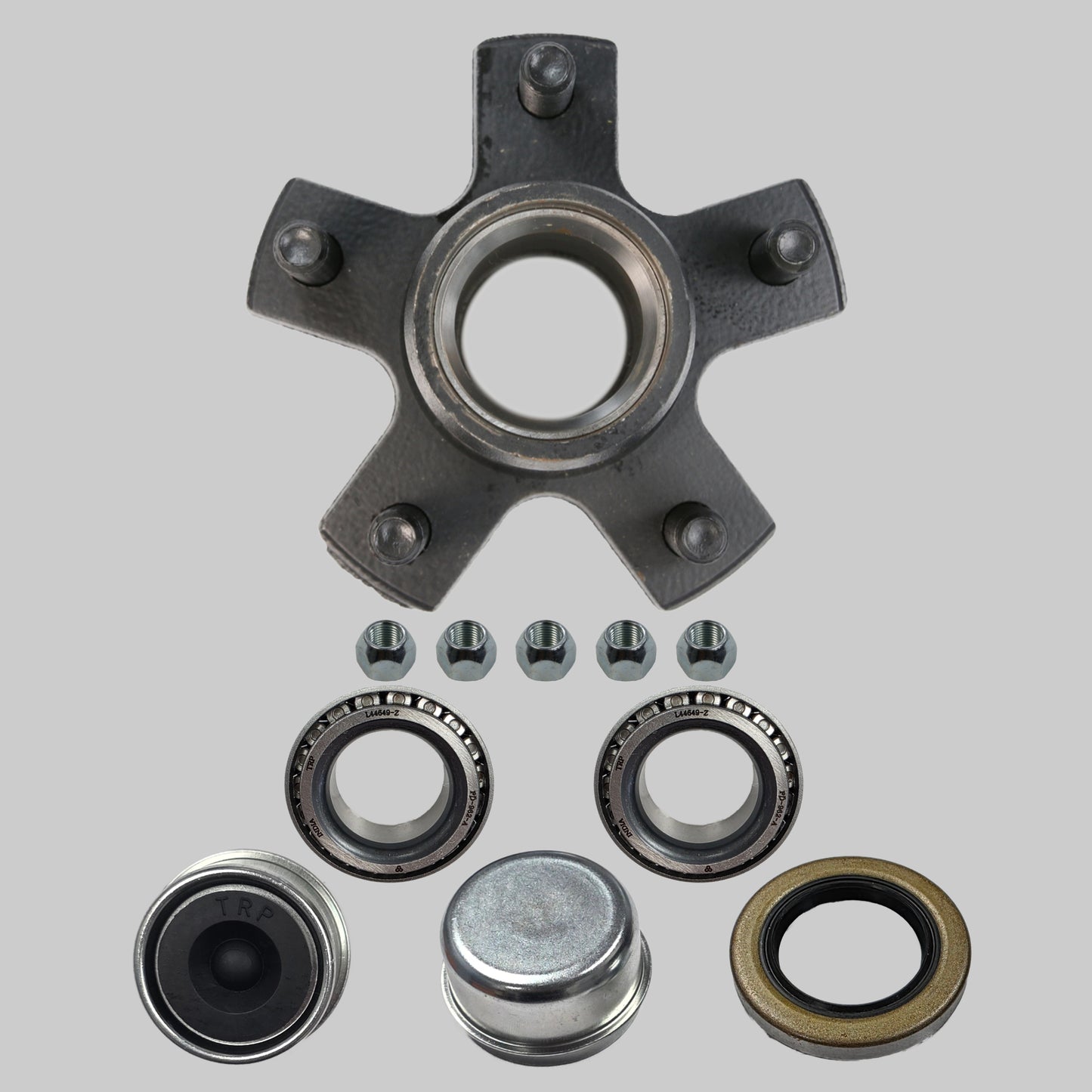 Idler Hub Assembly for 2,000 lb Axles - 5 on 4 1/2 - 1/2" Studs - 1 1/4" Seals