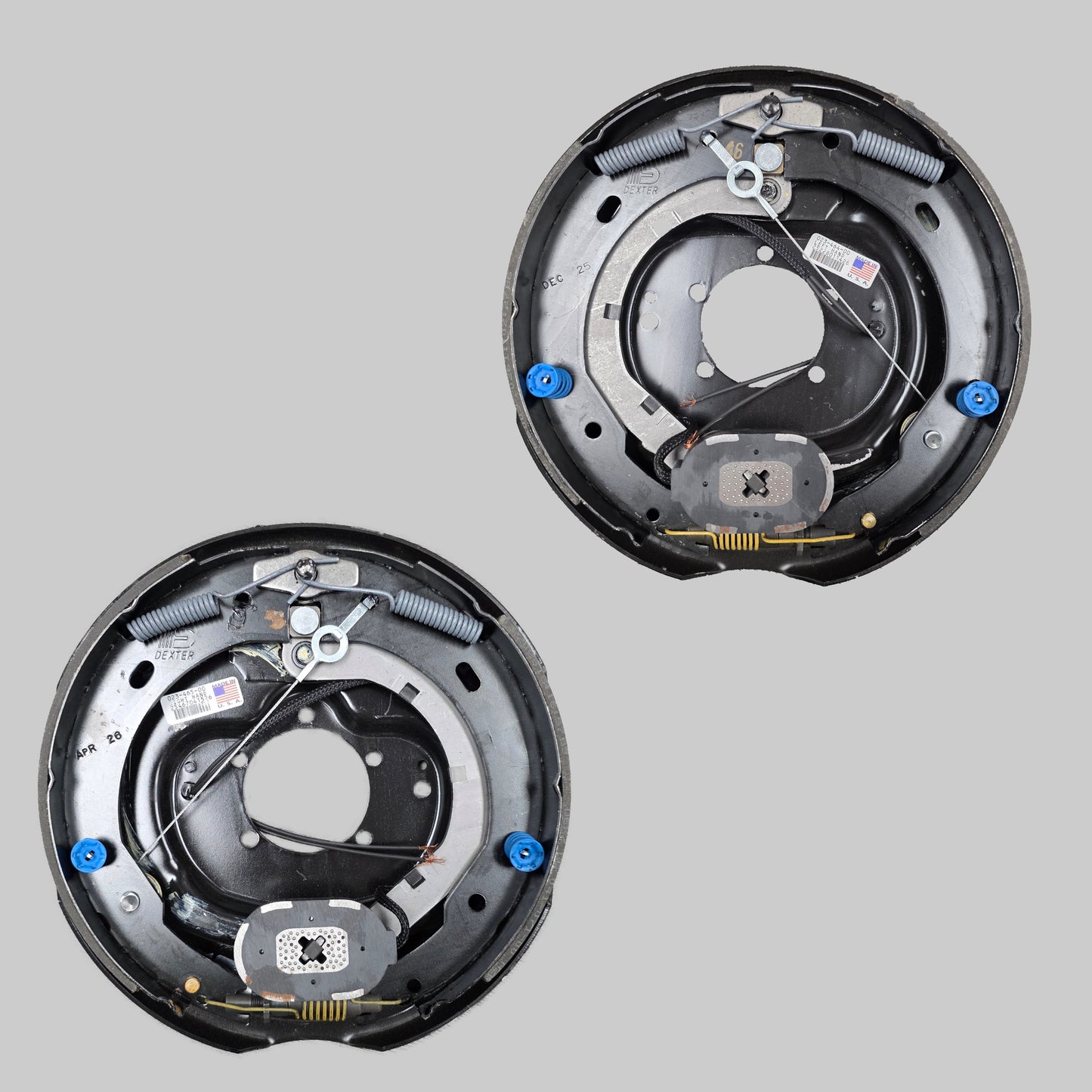 Dexter® 12" x 2" Nev-R-Adjust® Electric Drum Trailer Brake Kit - Right & Left-Hand Side - 5-Bolt Mount - For 7,000 lb axles (3,500 lb Each) - 023-464-00 & 023-465-00