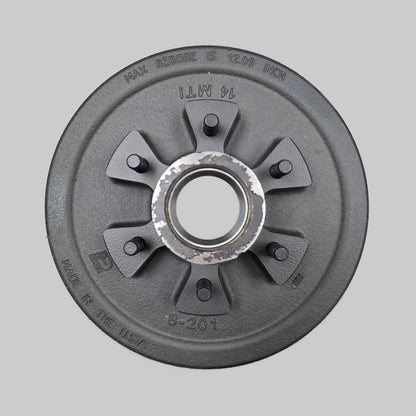 Dexter® 12" x 2" Trailer Brake Drum - 1/2" Stud - 6 x 5.5" for a 6,000 lbs. Axle - 008-201-09