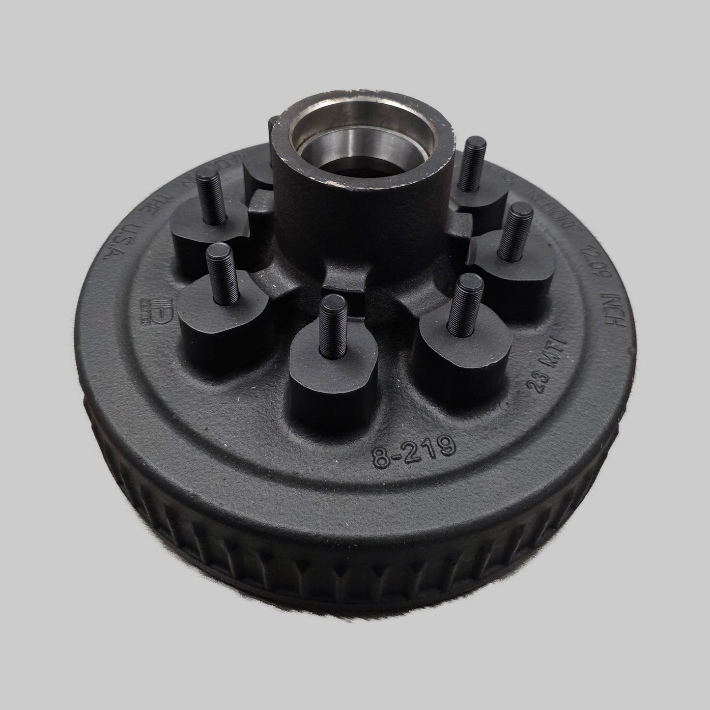 Dexter® 12" x 2" Trailer Brake Drum - 1/2" Stud - 8 x 6.5" for a 7,000 lbs. Axle - 008-219-04