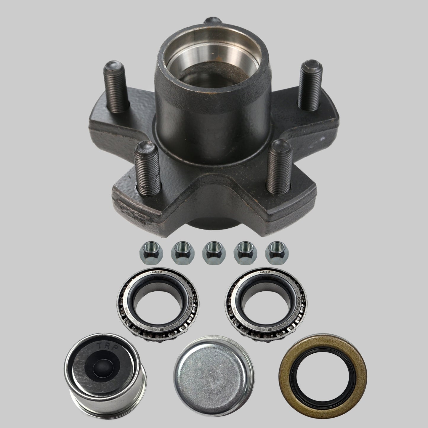 Idler Hub Assembly for 2,000 lb Axles - 5 on 4 1/2 - 1/2" Studs - 1 1/4" Seals