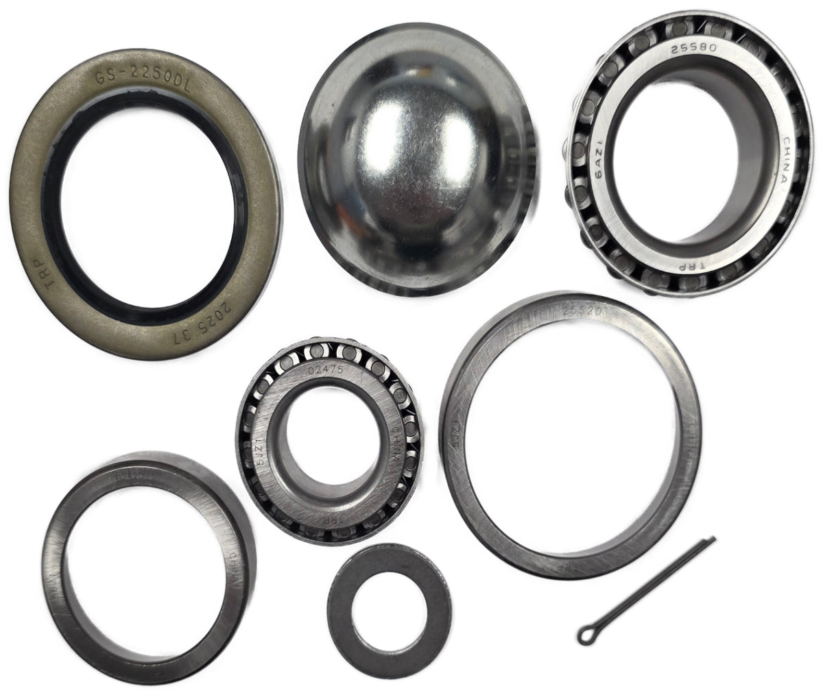 8k Bearing Kit with Dust/grease caps 8 on 6.5