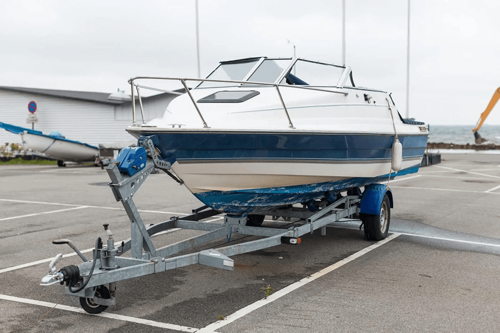 boat on a trailer
