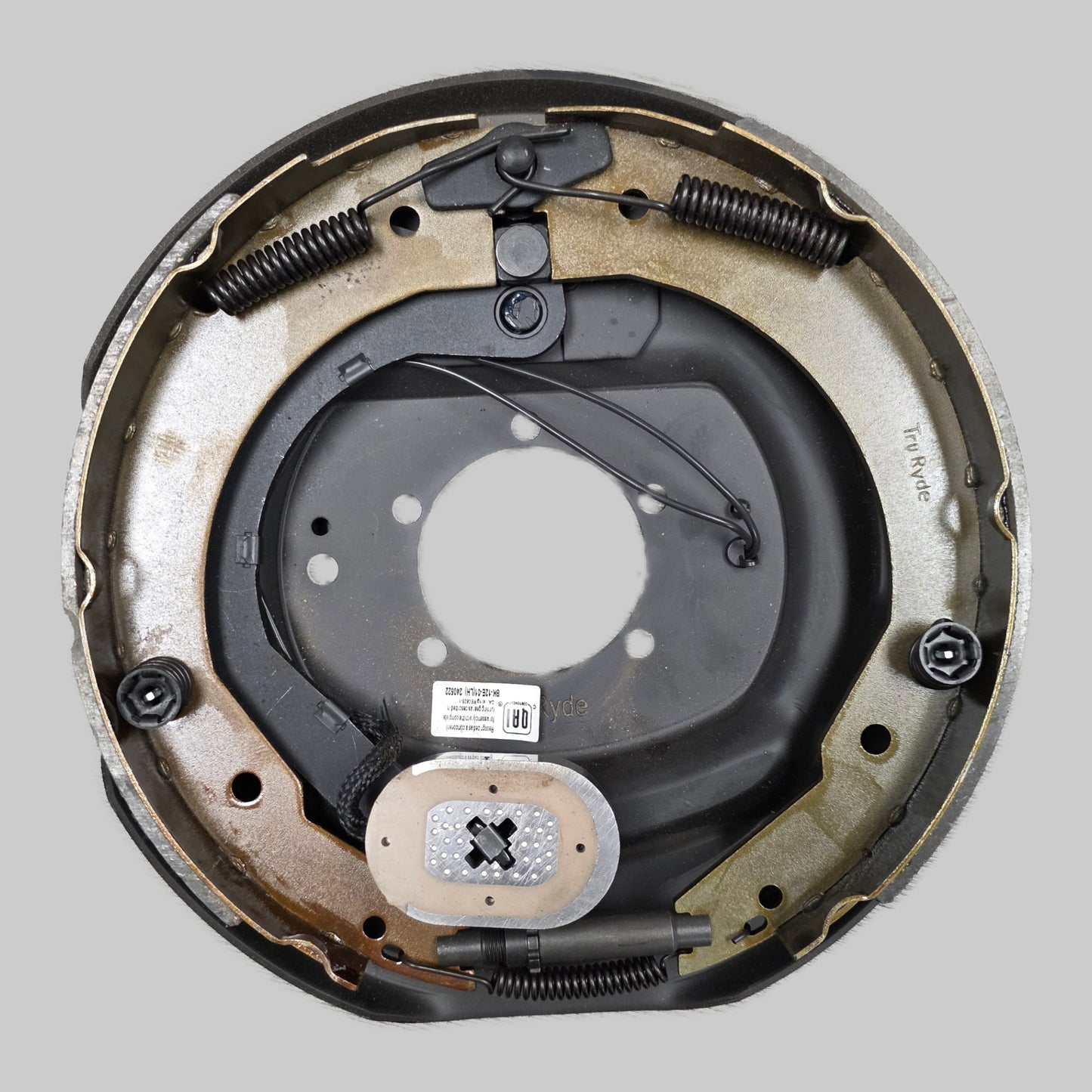 TruRyde® 12" x 2" Electric Trailer Brake - Left-Hand Side - 5-Bolt Mount - For 7,000 lbs Axles (3,500 lbs. Each) - BK-12E-01
