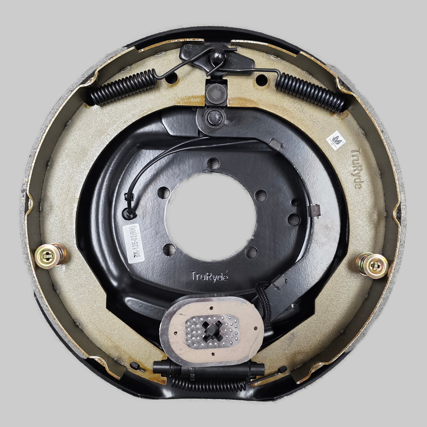 TruRyde® 12" x 2" Electric Trailer Brake - Right-Hand Side - 5-Bolt Mount - For 7,000 lbs Axles (3,500 lbs. Each) - BK-12E-02