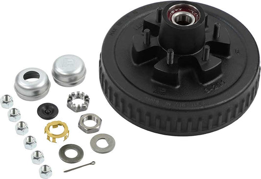Dexter® Complete Pre-Greased Hub-Drum Assembly, Retail Boxed, #42 Spindle, E-Z Lube® or Grease Lube, 6K Capacity Per Pair, 6 on 5.5" Bolt Pattern, 2.250" Seal, Pregreased