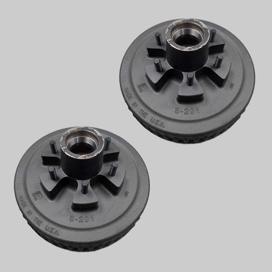 Dexter® 12" x 2" Trailer Brake Drum Kit - 1/2" Stud - 6 x 5.5" for a 6,000 lbs. Axle - 008-201-09