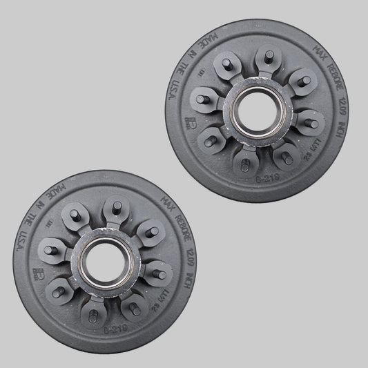 Dexter® 12" x 2" Trailer Brake Drum Kit - 1/2" Stud - 8 x 6.5" for a 7,000 lbs. Axle - 008-219-04