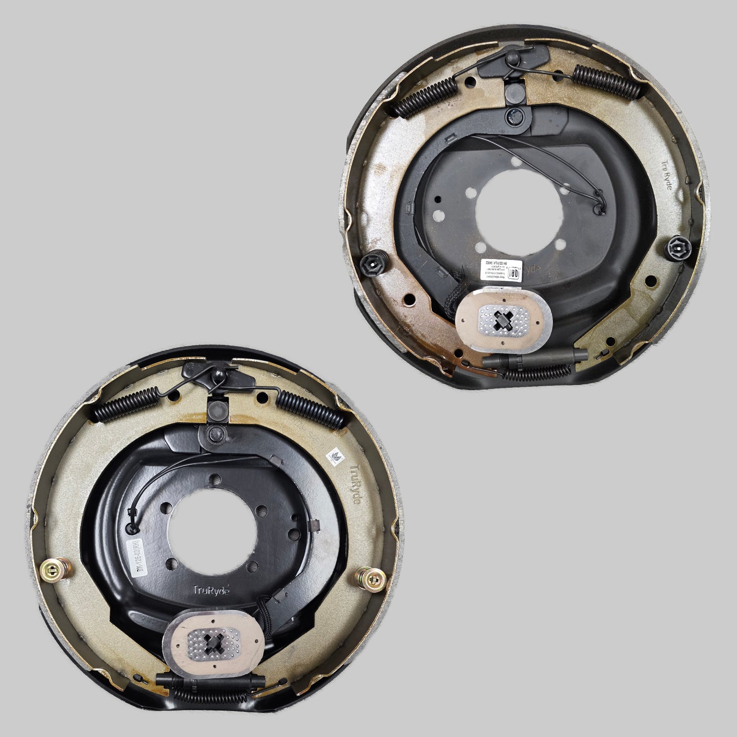 TruRyde® 12" x 2" Electric Trailer Brake Kit - Right & Left-Hand Side - 5-Bolt Mount - For 7,000 lbs Axles (3,500 lbs. Each) - BK-12E-01 & BK-12E-02