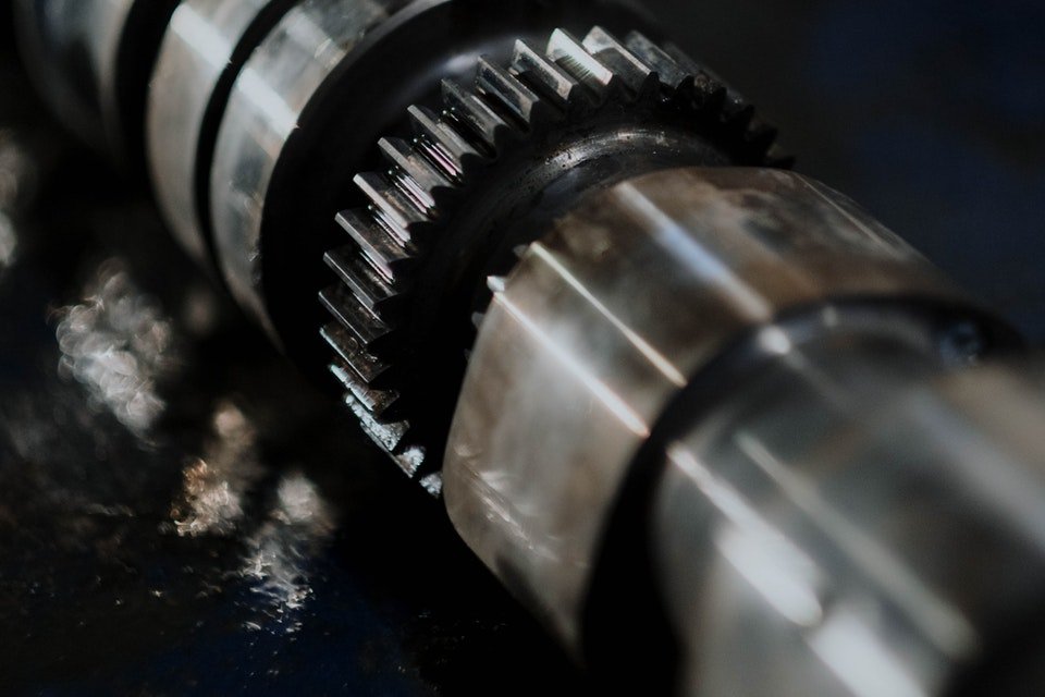 zoomed in image of mechanical part